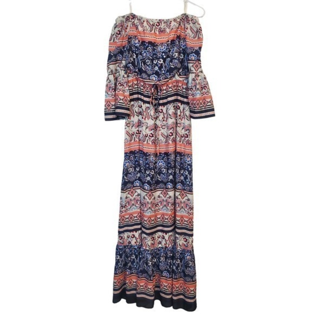 Eliza J Bell‎ Sleeve Off Shoulder Maxi Dress Women Size 4